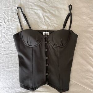 Princess Polly Never Worn Grey Corset Top With Tags